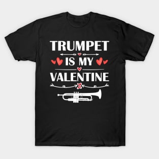 Trumpet Is My Valentine T-Shirt Funny Humor Fans T-Shirt